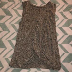 A new day Gray knotted tank